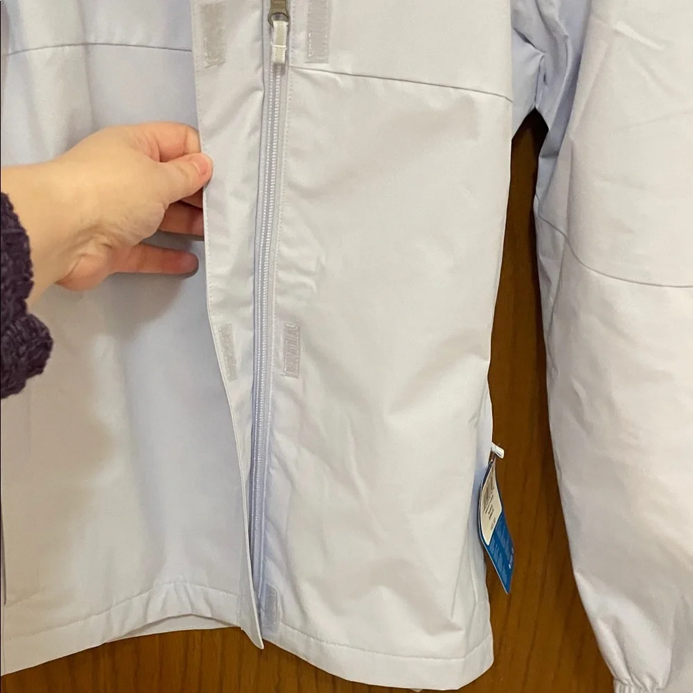 COLUMBIA NWT Girls Size 10/12 Light Purple Lavender Lined Jacket Raincoat - Picture 10 of 12